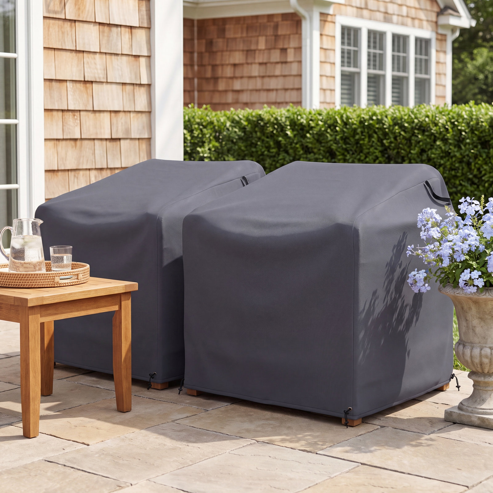 Everlee Metal Outdoor Swivel Chair (Set of 2)