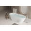 Baignoire autoportante 59 po en acrylique avec motif à losanges unique: forme ovale spacieuse, finition blanc brillant, débordement de chrome et bonde escamotable certifiée CUPC