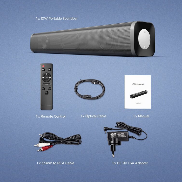 ▷ Chollo Flash Mini barra de sonido inalámbrica VC-Tapio I de 50 W para PC  y TV por sólo 50,99€ con envío gratis (-15%)