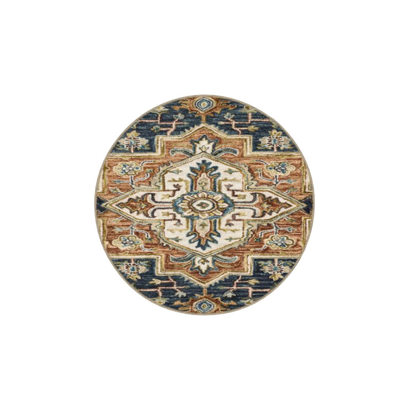 Tapis d'intérieur / extérieur vintage lavable Feri, Rectangulaire 8 pi x 10 pi