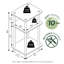 Turn-N-Tube 34.04cm W Manufactured Wood Bedside Table