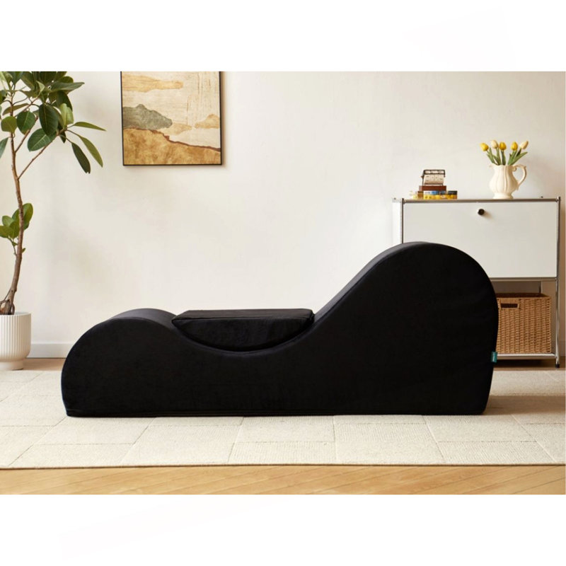 Chaise longue de détente, conception ergonomique avec noyau en mousse haute densité à la fois doux et ferme, housse amovible lavable à la machine