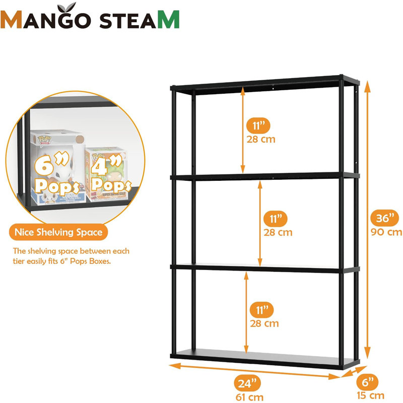 Wall-Mounted Steel Shelving Unit For Kitchen Storage And Display - Durable And Versatile Organizer