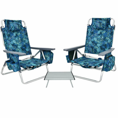 Hentges Reclining Beach Chair with Table by Freeport Park