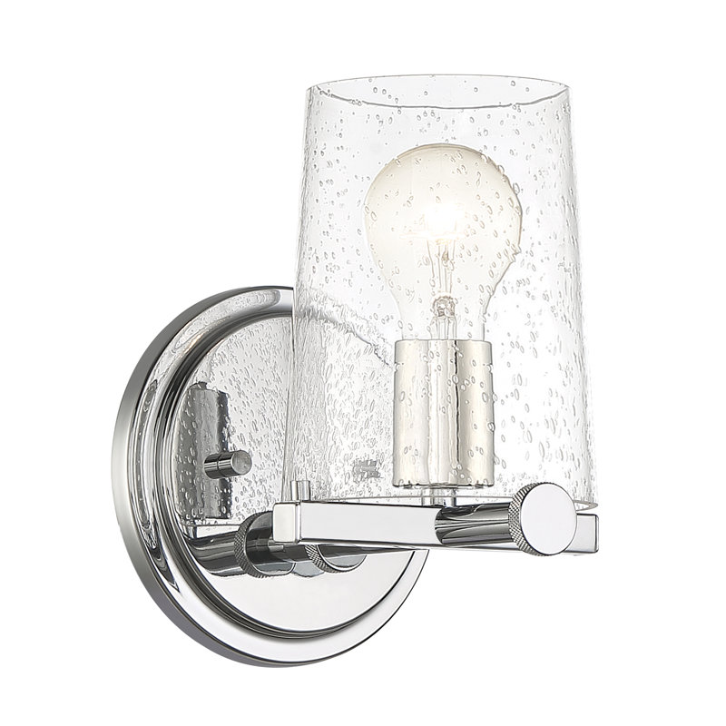 Appliquee à bras 1 lumières Glendo, Chrome