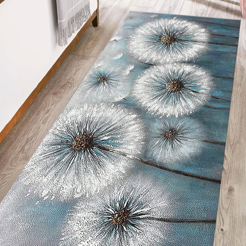 Decorative Printed Rug with Abstract Geometric Design in Soft Neutral Tones Perfect for Enhancing Your Living Room or Bedroom Decor