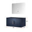 36 po L x P 22 po. Meuble-lavabo bleu marine avec miroir à DEL inclus - Installation rapide, espace de rangement spacieux, capacité incluse