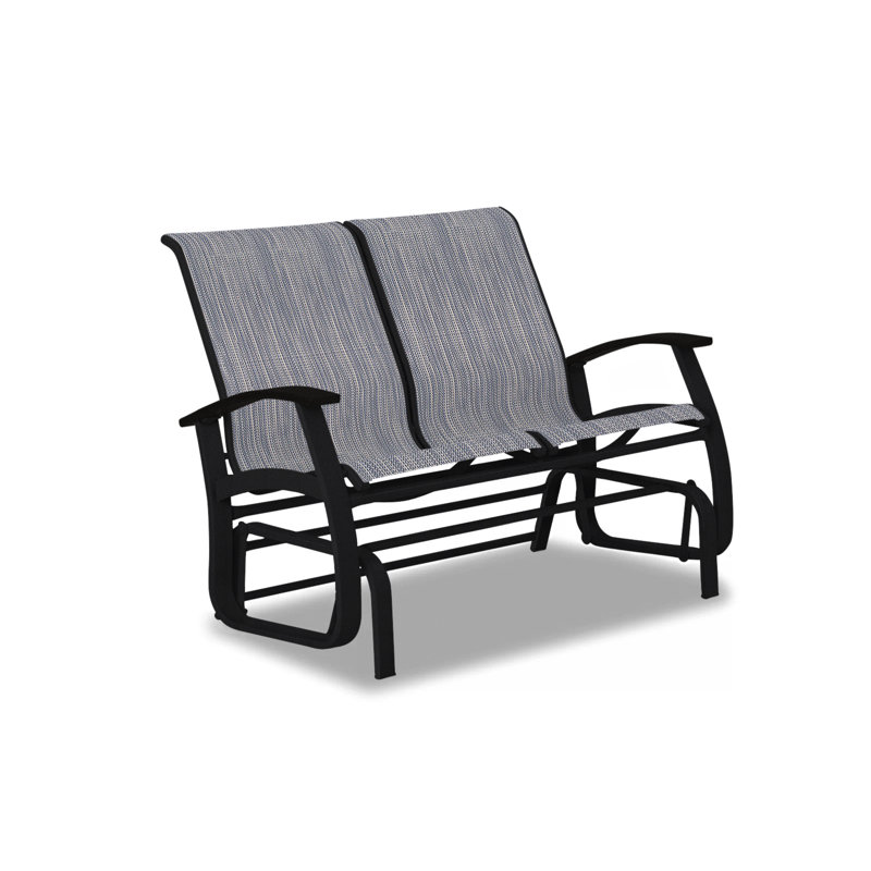 Belle Isle Outdoor Glider, Classic Graphite P30, Textured Snow, Titanium Sunbrella®