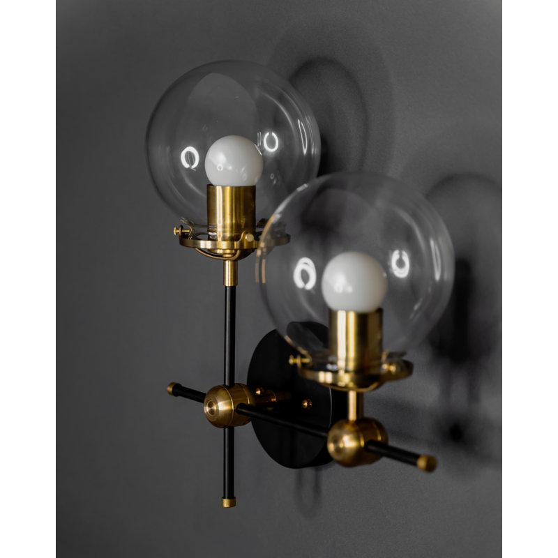 Solid Brass Wallchiere, Black/Brass