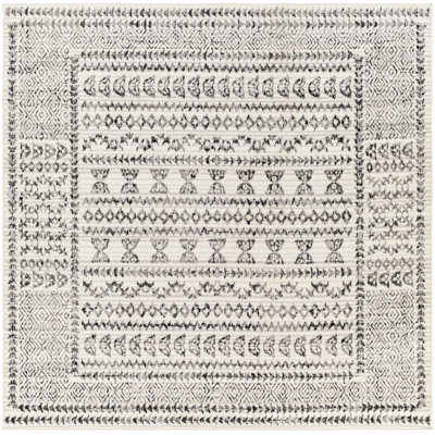 Alza Southwestern Gray/Black/Ivory Area Rug