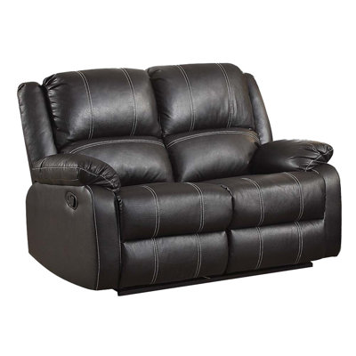Causeuse inclinable en cuir synthétique noir