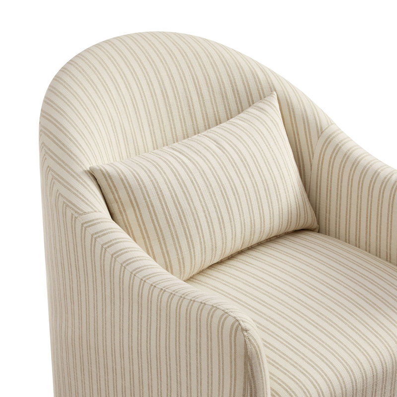 Fauteuil d'appoint à rayures grises Gabbard