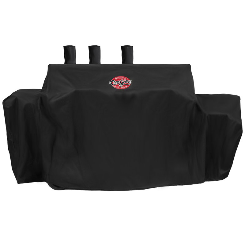 Black Heavy-Duty Weather-Resistant Grill and Smoker Cover, 60in x 25in x 50in