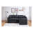 Donovan 84.5"W Black PVC Fabric Sleeper Sectional with USB Charger, Cupholders, Storage Arms
