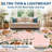 Floral Machine Washable Area Rug with Rubber Backing Non Slip Low Pile Aesthetics Carpet for Living Room Bedroom Office Playroom-1856069634