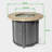 Propane Gas Fire Pit Table, 50000 BTU Round Steel Fire Pit With Imitation Wood Grain Finish