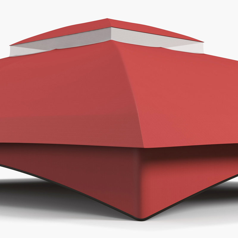 Auvent de remplacement pour pavillon de jardin, toit supérieur de pavillon d'extérieur à 2 niveaux, Rouge