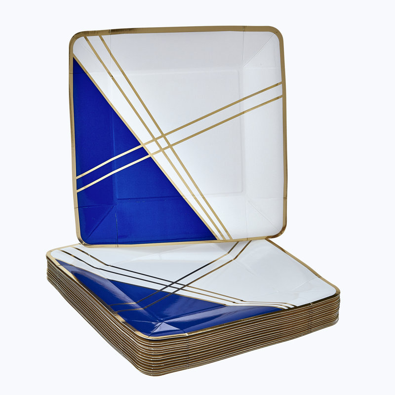 Assiette plate jetable en papier épais