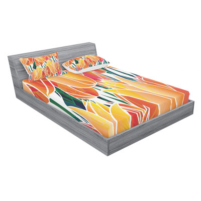 Microfiber Floral Sheet Set