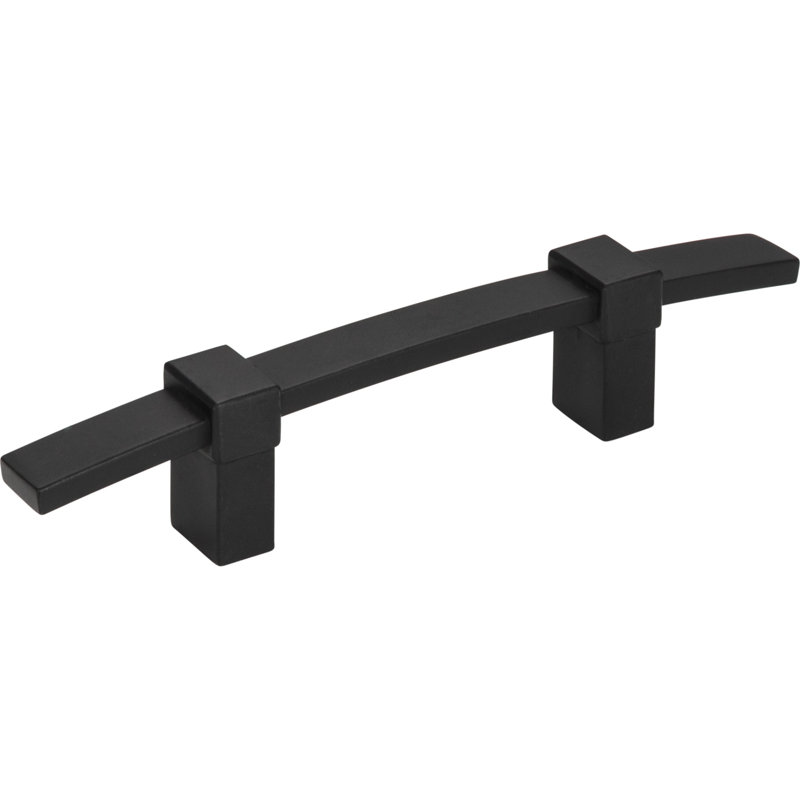 Matte Black Modern Bar Pull with Mounting Hardware