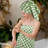Green Checkered Towels Set Of 8, Cotton Towels For Bathroom, 2 Bath, 2 Hand, 4 Washcloths, Soft Absorbent Quick Dry Gifts