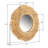 Kyzer Round Grass Wide Frame Boho Wall Mirror
