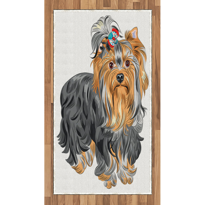 Yorkie High Density Long Fiber Poly Threads Decorative Area Rug Carpet, Rectangle 2'7" x 5'