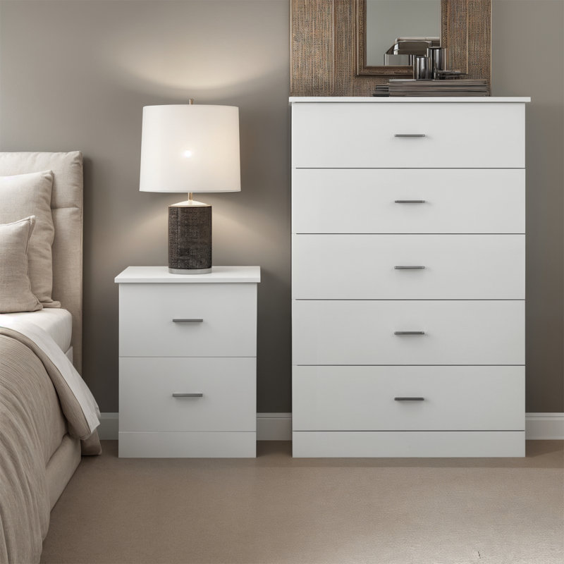 Allyannah 2 Pieces Bedroom Set, White