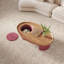 Table basse ovale en bois avec rangement