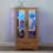 Lighted Glass Curio Display Cabinet With Adjustable Shelves - 2 Doors