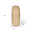 Vase de table 18 "en papier beige