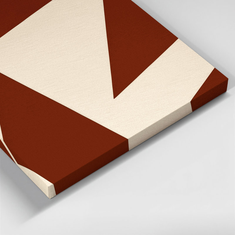 Minimalisme 57, art mural sur toile brune, H 16 po x l 16 po