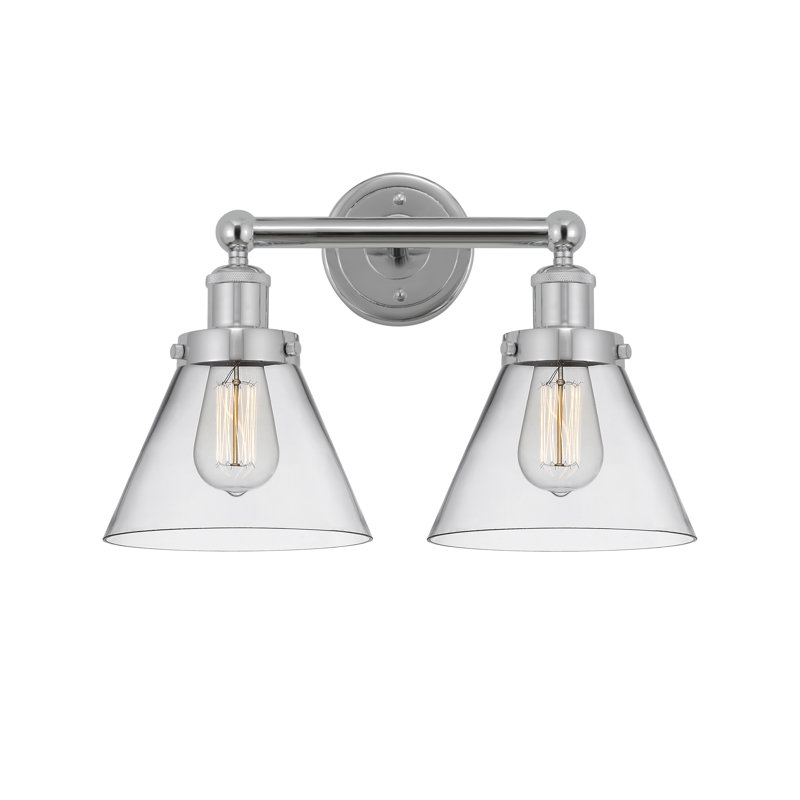 Éclairage pour meuble-lavabo à 2 lumières Artella, Transparent, Chrome poli