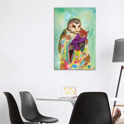 Mother Owl 1 Piece Wrapped Canvas Painting