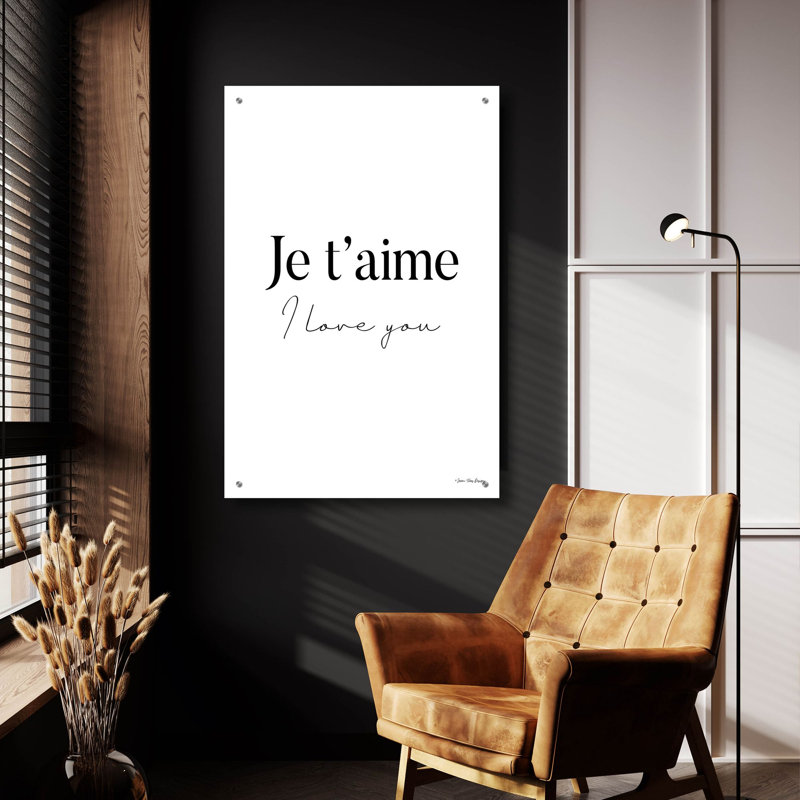  «I Love You In French» par Seven Trees, art mural en verre acrylique, 24 po x 36 po, H 36 po x l 24 po