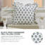 Housse de coussin en tissu de lin blanc cassé, imprimé à la main et à imprimé Fabribine - Genda Pushp-107145509-107145504