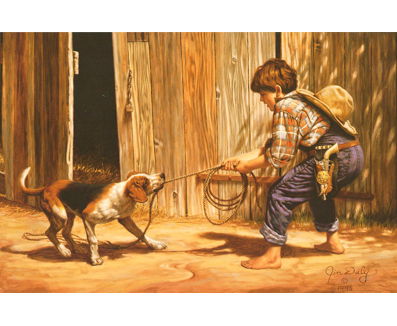 Just a Cowboy Buckaroo, 12" H x 18" W