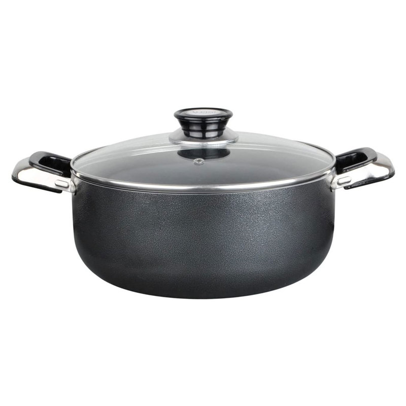 Aramco Imports Inc. Alpine Cuisine 24 Quarts Non-Stick Aluminum Round Dutch Oven, 13 qt