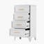 Metal White 3 Drawer Nightstand-608318354