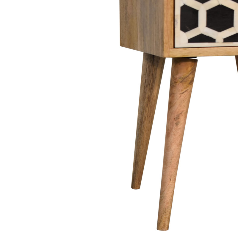 Martell 30cm W Solid Wood Bedside Table