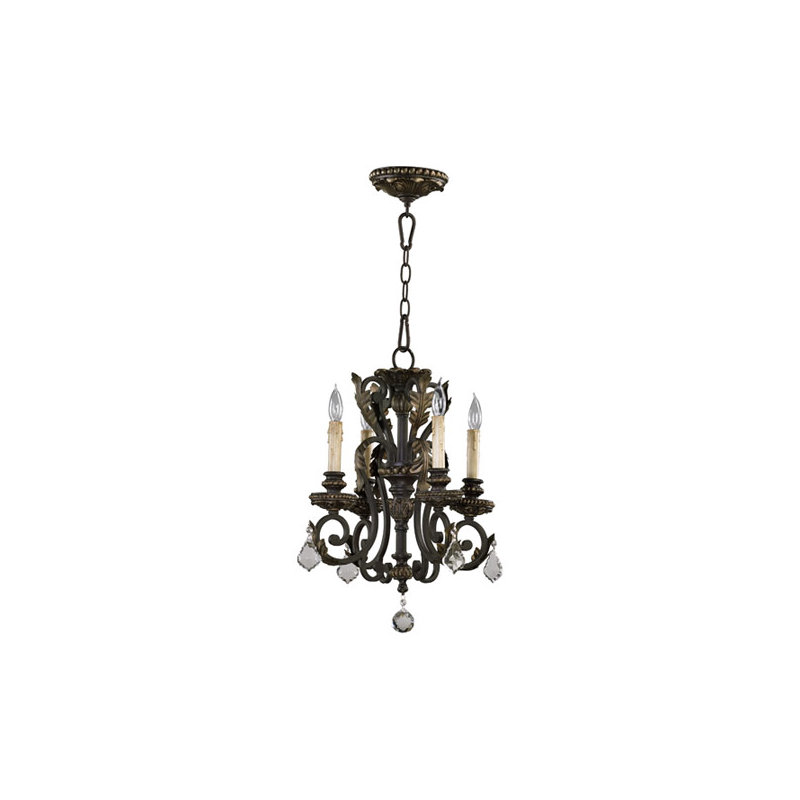 Lustre traditionnel / classique à 4 lumières de style bougie Araiz
