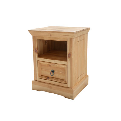Jesterville 60cm W Solid Wood Bedside Table