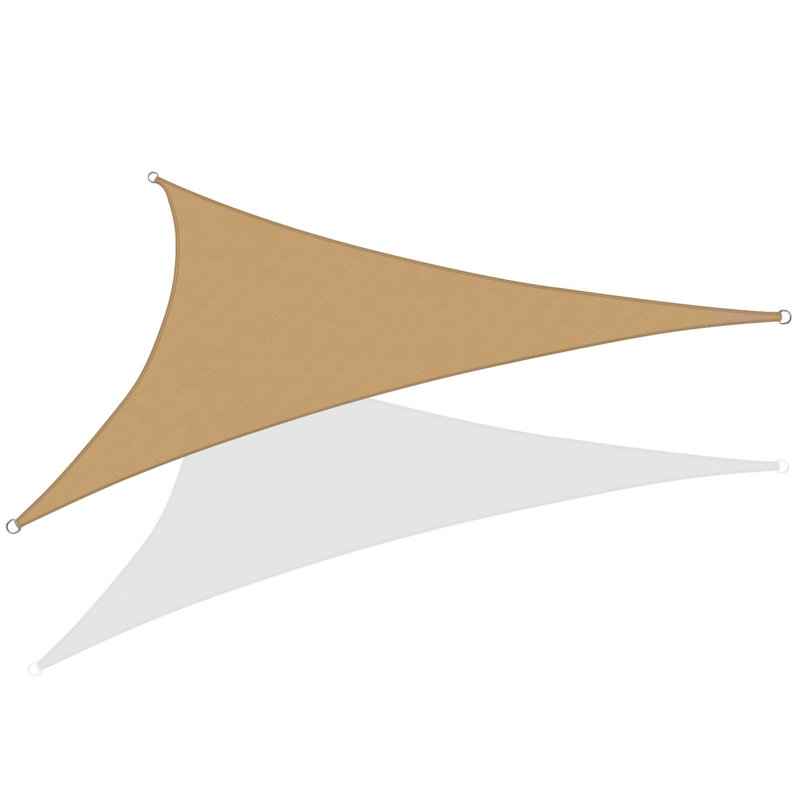 Sun 20' Triangle Shade Sail, Tan, 20' x 20'