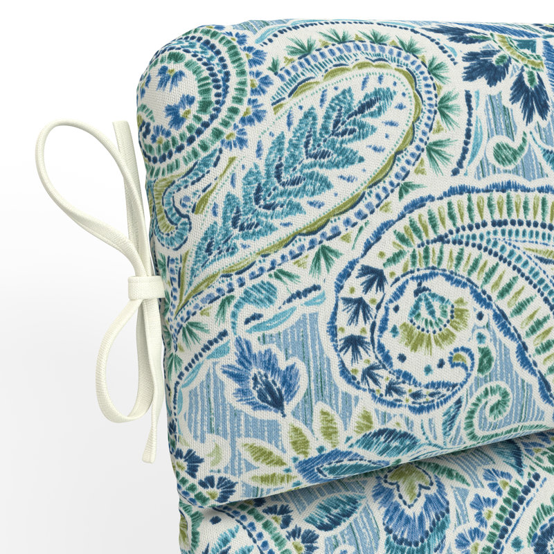 Coussin de balançoire avec attaches pour canapé intérieur / extérieur Bungalow Rose Paisley, L 18 po x P 36,5 po