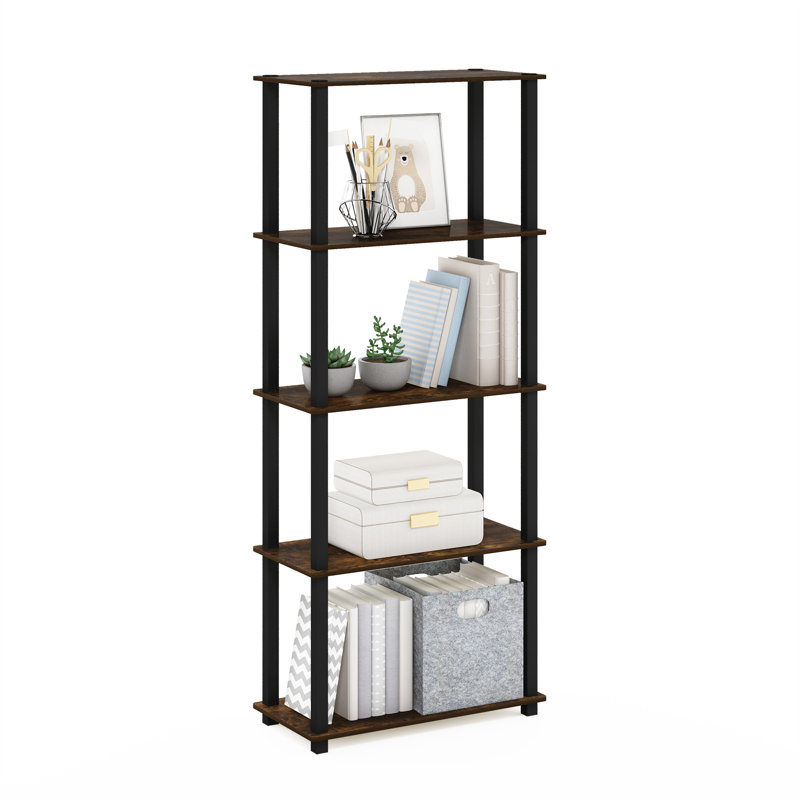 Maxine 59.9cm W Manufactured Wood Shelving Unit, Amber Pine/Black