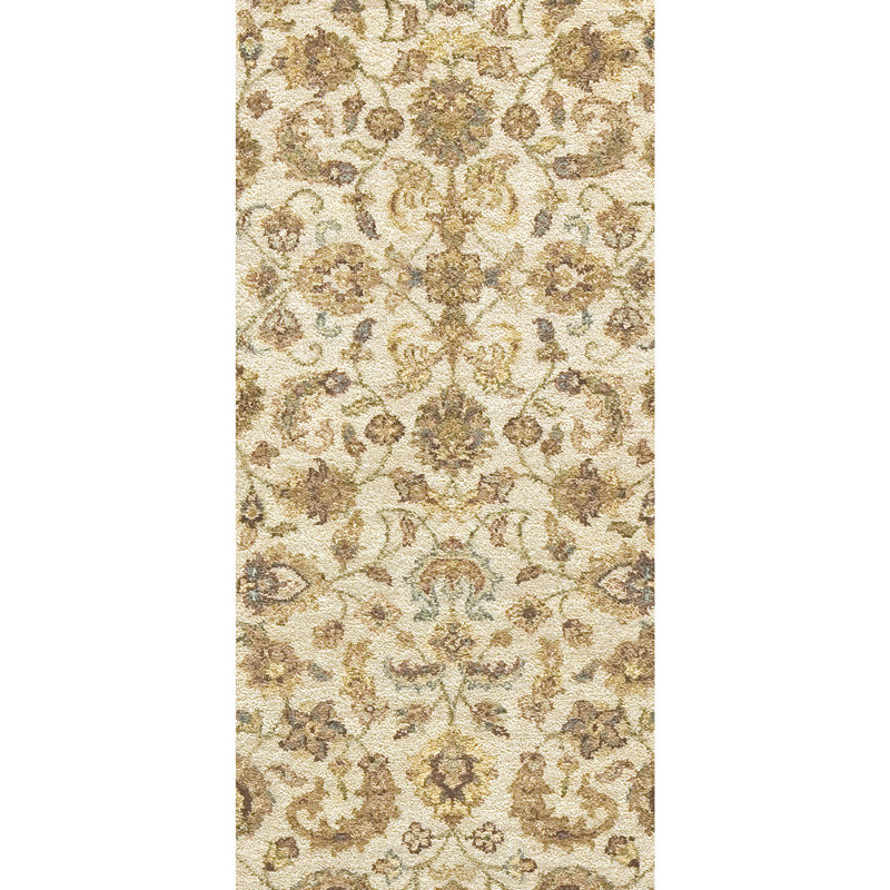 Hand Knotted Wool Oriental Area Rug in Cream/Brown