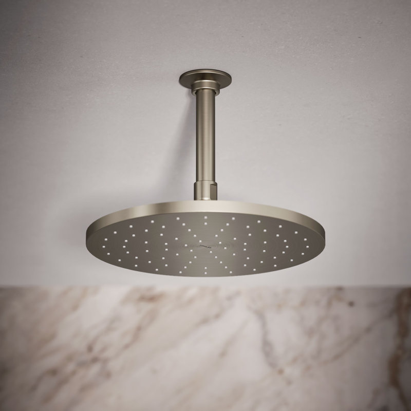 Contemporary Multi Function Rain Shower Head, Vibrant Brushed Nickel, Square, 1.75 GPM