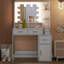 Meuble-lavabo moderne avec miroir à DEL et rangement multicouches