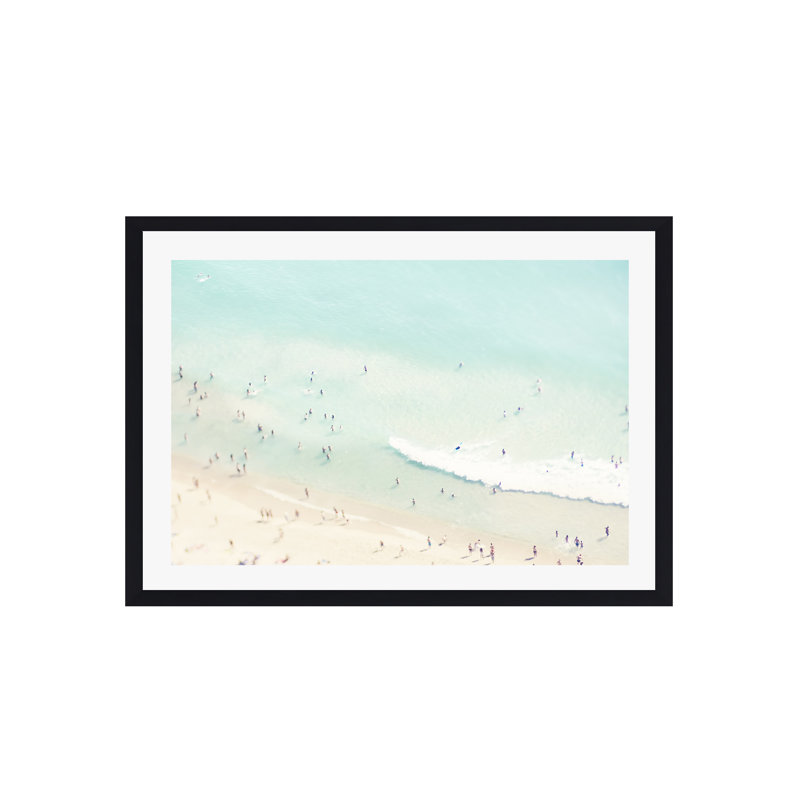 Impression sur toile «Tily Beach Summer Love Ll» par Ingrid Beddoes, Cadre simple noir, Oui, H 20 po x l 30 po x P 0,75 po