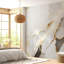 Papier peint en marbre blanc avec veines dorées-609771008